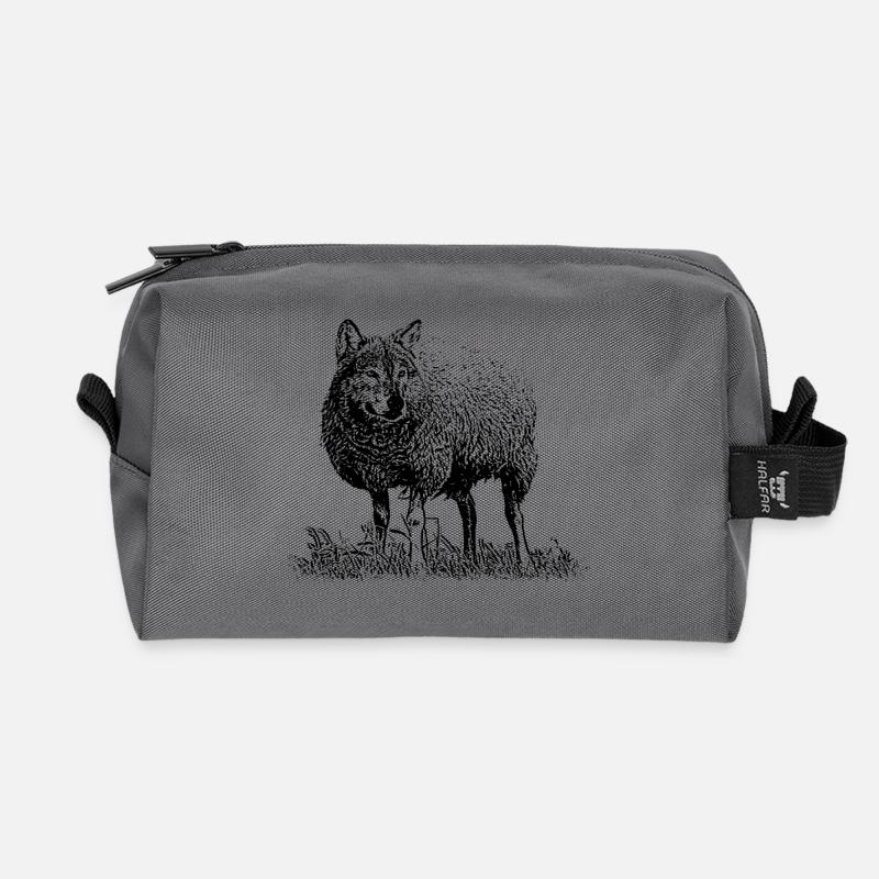 Wolf im Schafspelz - Recycelte Kulturtasche - Anthrazit