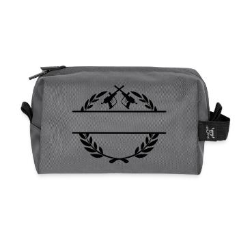 Logo paintball. - Recycled Toiletry Zip Bag - anthracite - Front