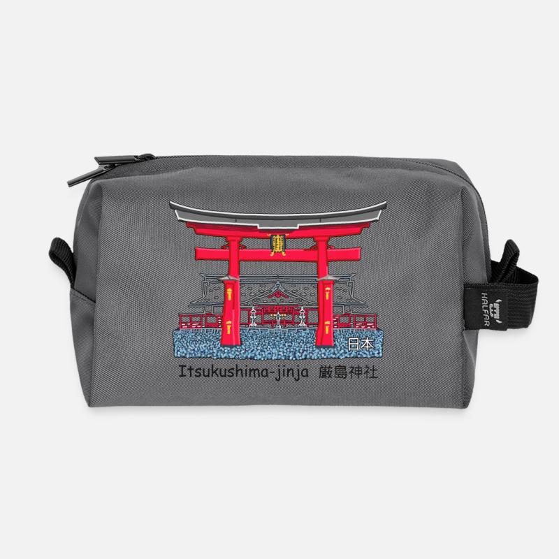 Itsukushima-Schrein, Miyajima, Hiroshima. Japan - Recycelte Kulturtasche - Anthrazit