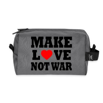 Make love not war - Recycelte Kulturtasche - Anthrazit - Vorne