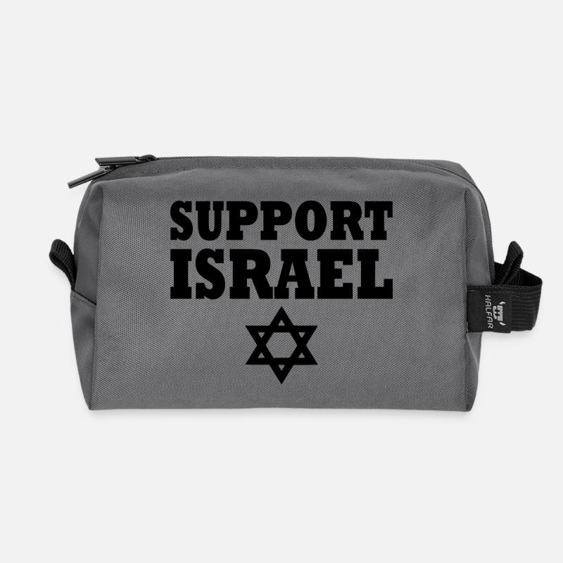 Support israel - Recycelte Kulturtasche - Anthrazit