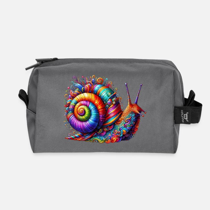 Schnecke - Recycelte Kulturtasche - Anthrazit