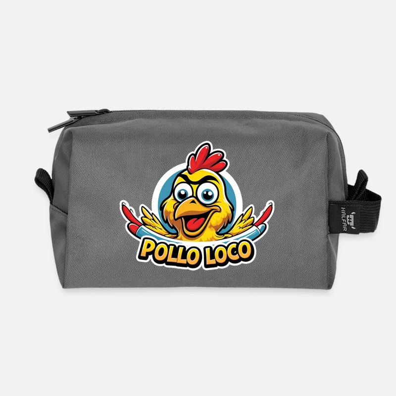 Pollo Loco - Recycelte Kulturtasche - Anthrazit
