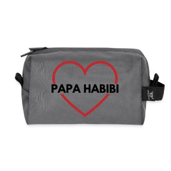 Papa habibi - Papa der Liebe - Recycelte Kulturtasche - Anthrazit - Vorne