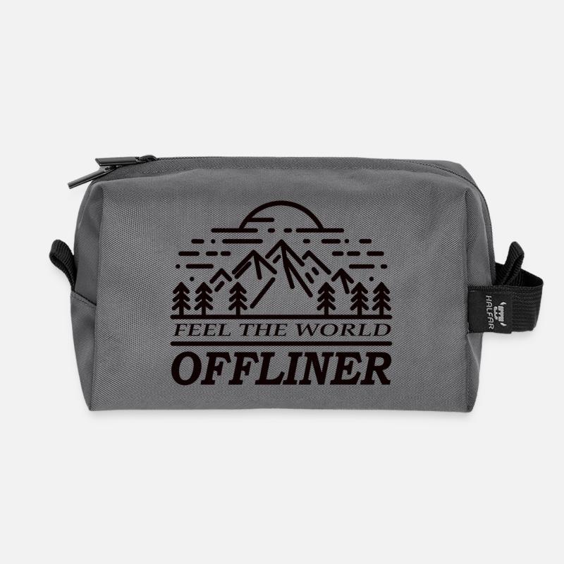 OFF Feel The World - Recycelte Kulturtasche - Anthrazit