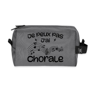 Je Peux Pas J'ai Chorale - Trousse de toilette en tissu recyclé - anthracite - Devant