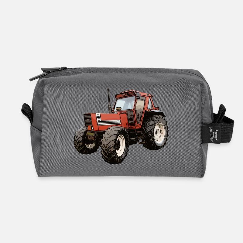 Ackerlegende in Rot - Recycelte Kulturtasche - Anthrazit