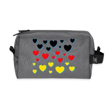 Allemagne Noir Rouge Or - Trousse de toilette en tissu recyclé - anthracite - Devant