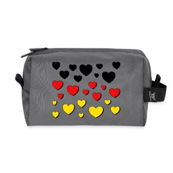 Allemagne Noir Rouge Or - Trousse de toilette en tissu recyclé - anthracite - Devant