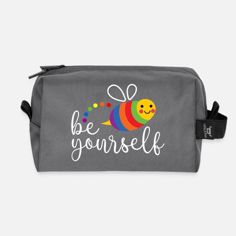 LGBTQ Pride Month - Sei du selbst - Recycelte Kulturtasche - Anthrazit
