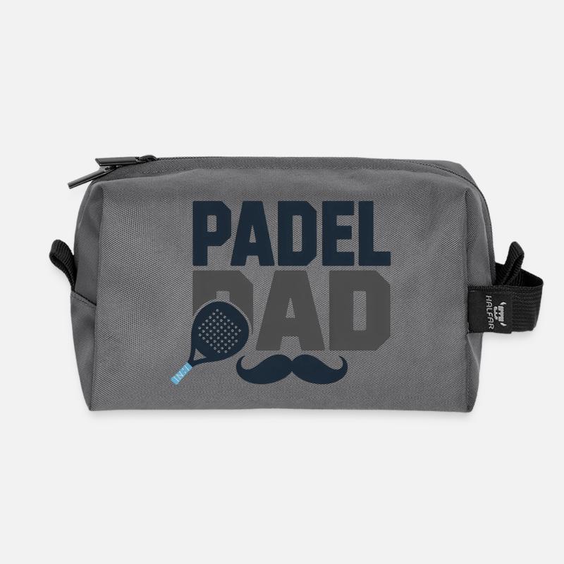 Padel Dad - Recycled Toiletry Zip Bag - anthracite