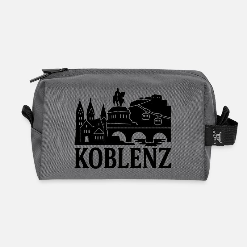 koblenz silhouette - Recycelte Kulturtasche - Anthrazit