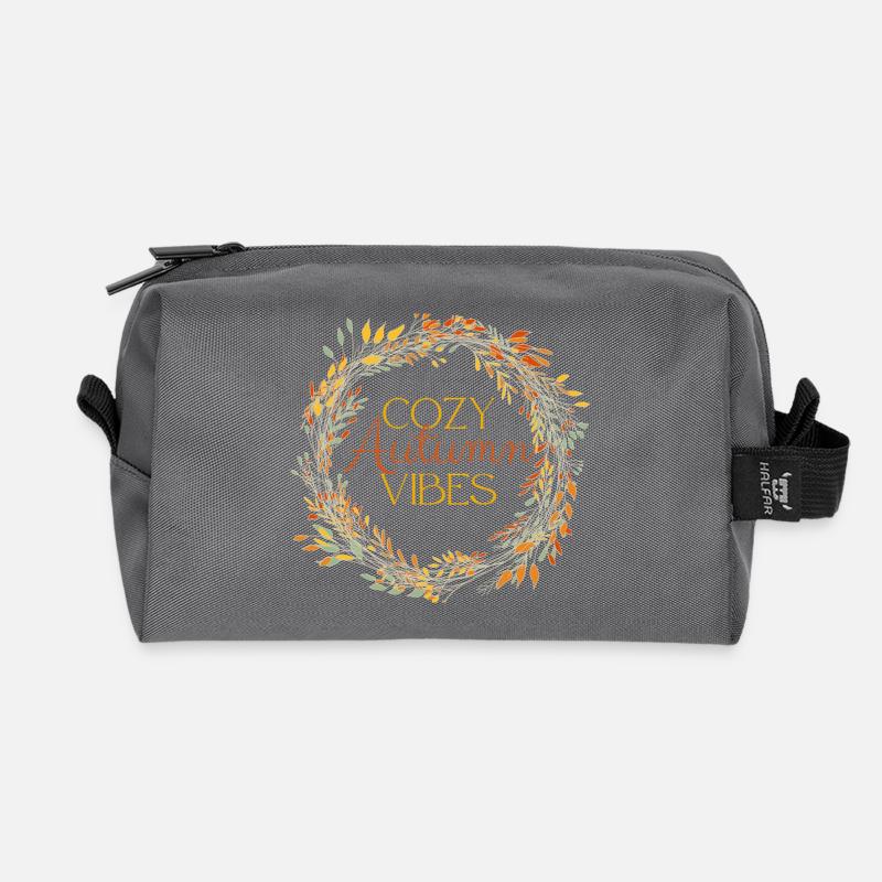 Cozy Atumn Vibes - Recycelte Kulturtasche - Anthrazit