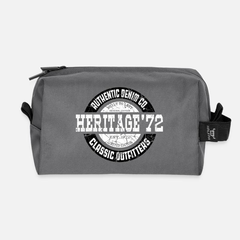 Heritage '72 Authentischer Denim Co. Vintage-Stil - Recycelte Kulturtasche - Anthrazit