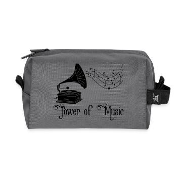 Le pouvoir de la musique vintage (noir) - Trousse de toilette en tissu recyclé - anthracite - Devant