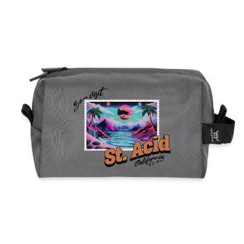 St. Acid - Recycled Toiletry Zip Bag - anthracite - Front