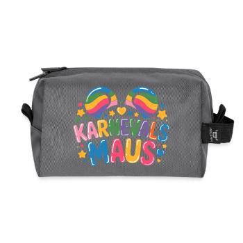 Souris de carnaval Souris de Cologne Souris de carnaval - Trousse de toilette en tissu recyclé - anthracite - Devant