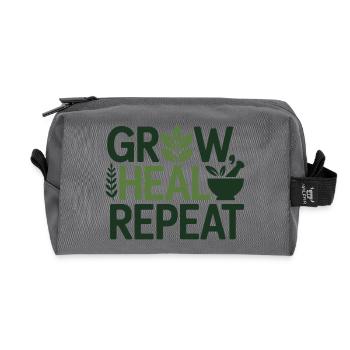 Professional Botanical Recovery Experts  - Recycled Toiletry Zip Bag - anthracite - Front