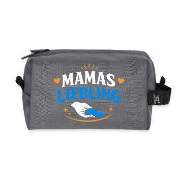 MamasLiebling – Herzhand Connection - Recycled Toiletry Zip Bag - anthracite - Front