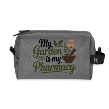 Herbalist My Garden Is My Pharmacy Professional  - Recycled Toiletry Zip Bag - anthracite - Front