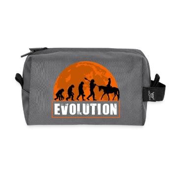 Evolution des Menschen Reitkunst - Recycelte Kulturtasche - Anthrazit - Vorne