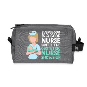Nurse Pregnancy Hospital - Recycled Toiletry Zip Bag - anthracite - Front