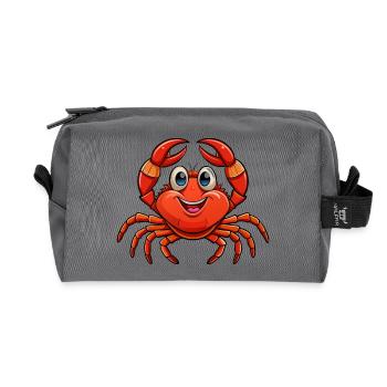 Krabbe - Recycelte Kulturtasche - Anthrazit - Vorne