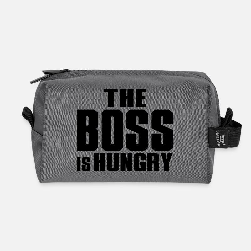 funny quote - Recycled Toiletry Zip Bag - anthracite