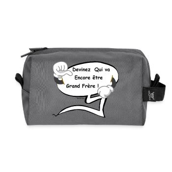 Encore Grand frère - Trousse de toilette en tissu recyclé - anthracite - Devant