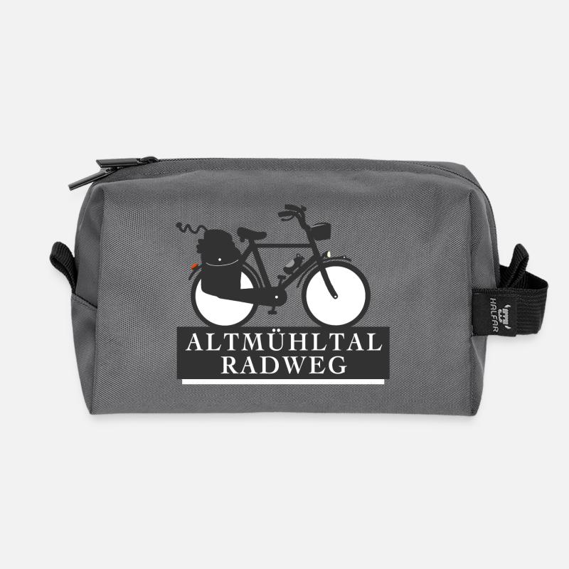 Altmühltal Radweg - Recycelte Kulturtasche - Anthrazit