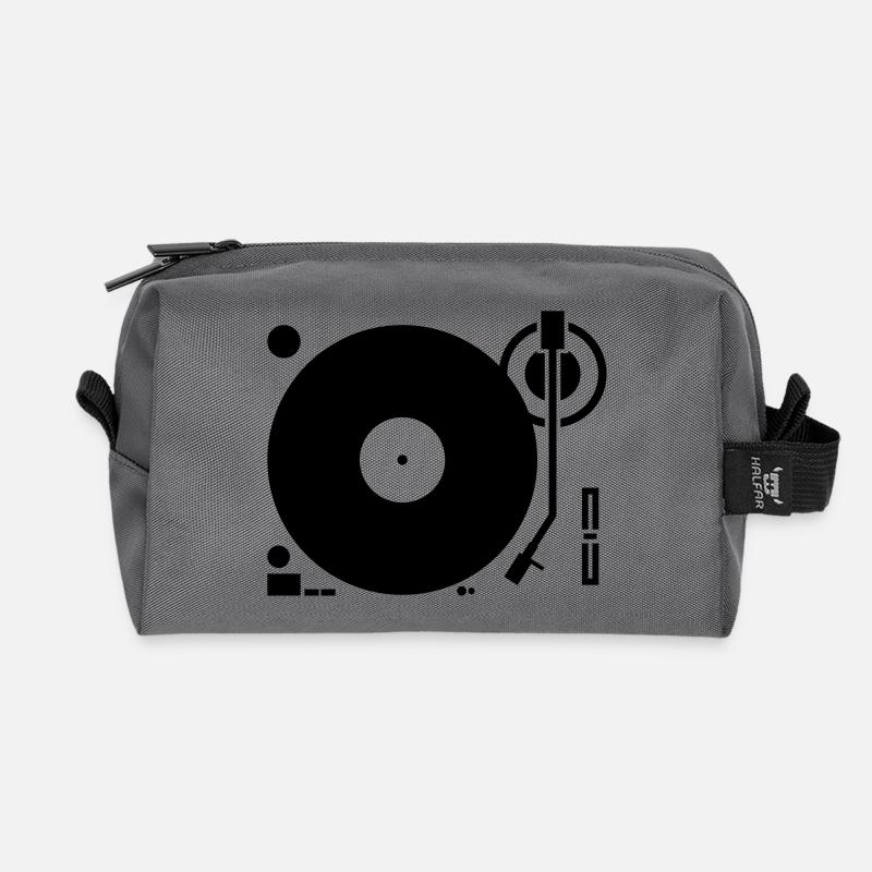 DJ Plattenspieler Turntable Schallplatte Tonarm - Recycelte Kulturtasche - Anthrazit