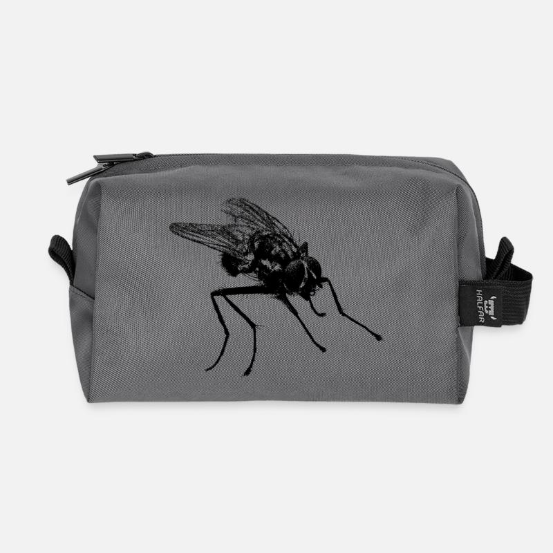 Fliege - Recycelte Kulturtasche - Anthrazit