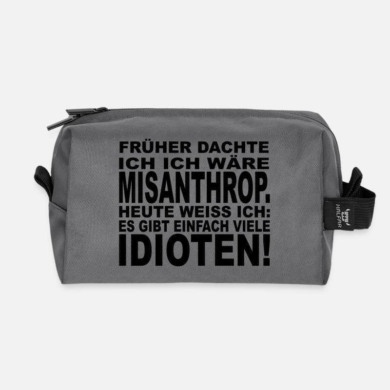 Misanthrop - Recycelte Kulturtasche - Anthrazit