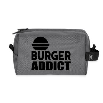 burger süchtig - Recycelte Kulturtasche - Anthrazit - Vorne