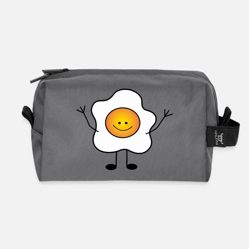 egg - Recycled Toiletry Zip Bag - anthracite