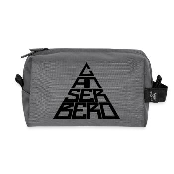 VECTORIZED CANSERBERO - Recycled Toiletry Zip Bag - anthracite - Front