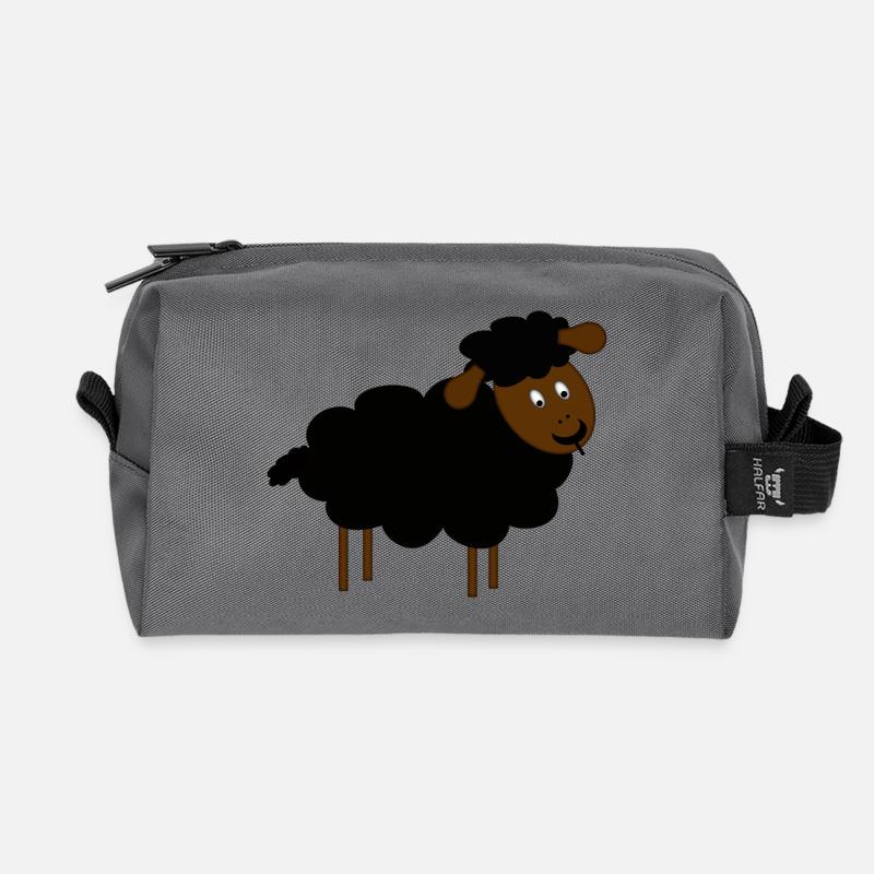 black sheep - Recycled Toiletry Zip Bag - anthracite