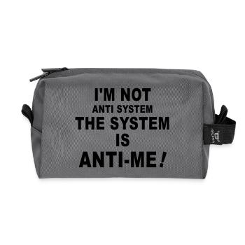 the system - Trousse de toilette en tissu recyclé - anthracite - Devant
