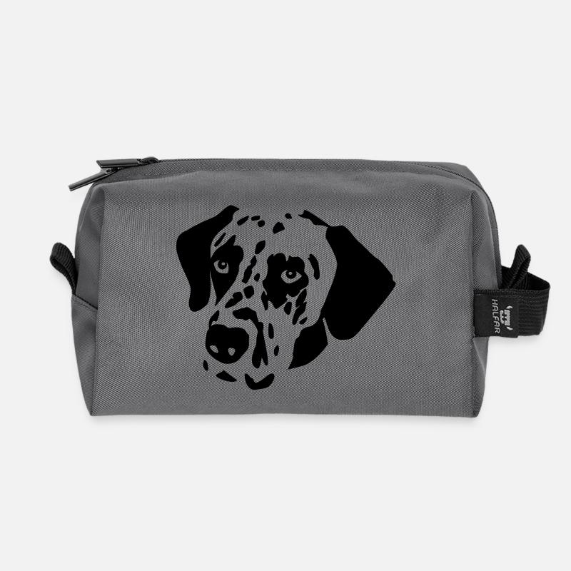 Dalmatiner Hund - Recycelte Kulturtasche - Anthrazit