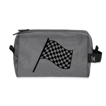 ziel_flagge_f1 - Recycelte Kulturtasche - Anthrazit - Vorne