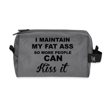 Fat Ass - Recycled Toiletry Zip Bag - anthracite - Front