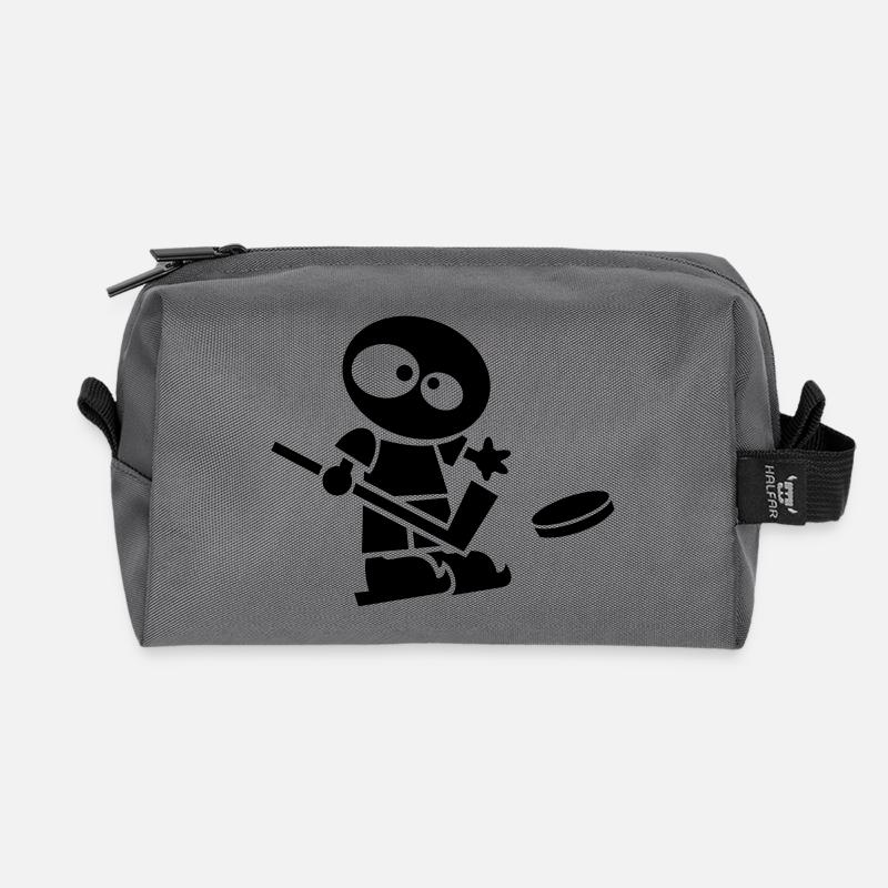 Hockey - Recycled Toiletry Zip Bag - anthracite
