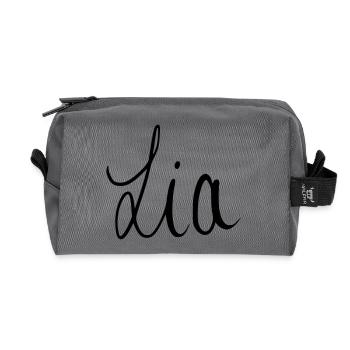 Lia - Recycled Toiletry Zip Bag - anthracite - Front