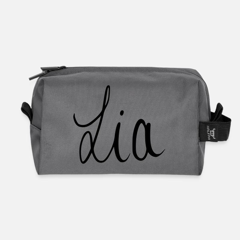 Lia - Recycelte Kulturtasche - Anthrazit