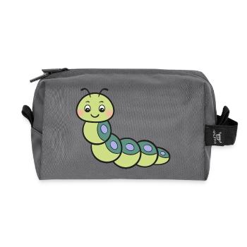 Chenille - Trousse de toilette en tissu recyclé - anthracite - Devant