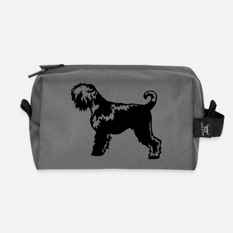 Russischer Terrier - Recycelte Kulturtasche - Anthrazit