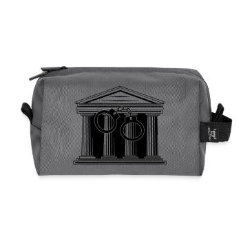 Menottes au tribunal - Trousse de toilette en tissu recyclé - anthracite - Devant