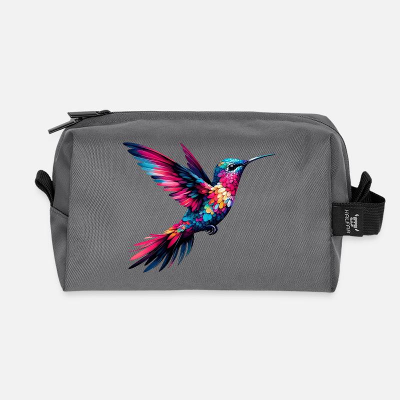 Kolibri - Recycelte Kulturtasche - Anthrazit