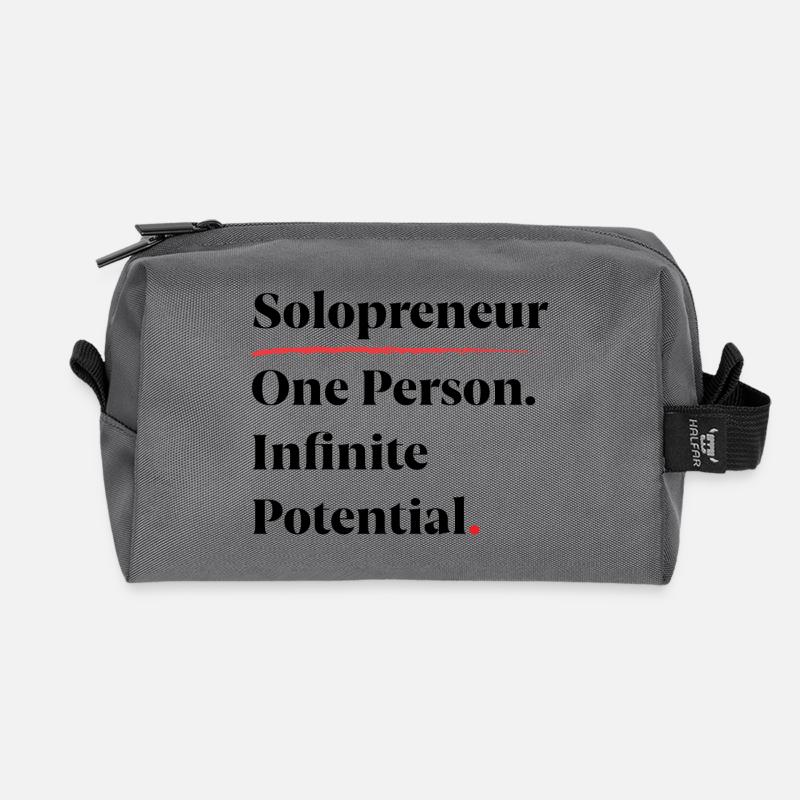 Solopreneur: Eine Person. Unendliches Potenzial. [B] - Recycelte Kulturtasche - Anthrazit