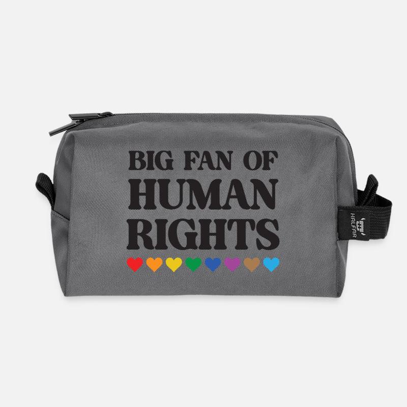 LGBTQ Pride Month - Großer Fan der Menschenrechte - Recycelte Kulturtasche - Anthrazit